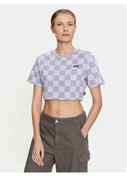 Vans T-Shirt Checker Crew Crop Ii VN000GB5 Granatowy Regular Fit ze sklepu MODIVO w kategorii Bluzki damskie - zdjęcie 170467927