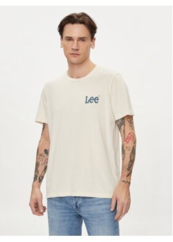 Lee T-Shirt Wobbly 112349079 Écru Regular Fit ze sklepu MODIVO w kategorii T-shirty męskie - zdjęcie 170468075