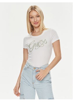 Guess T-Shirt W4GI30 J1314 Biały Slim Fit ze sklepu MODIVO w kategorii Bluzki damskie - zdjęcie 170468207