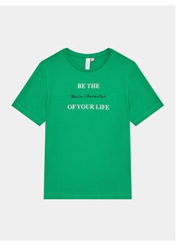 Vero Moda Girl T-Shirt 10285148 Zielony Regular Fit ze sklepu MODIVO w kategorii Bluzki dziewczęce - zdjęcie 170468398