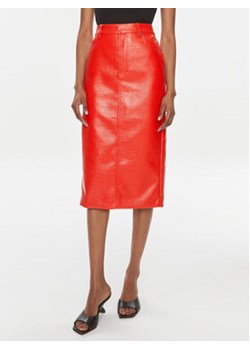 ROTATE Spódnica z imitacji skóry 1122941292 Czerwony Regular Fit ze sklepu MODIVO w kategorii Spódnice - zdjęcie 170468665