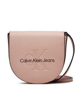Torebka Calvin Klein Jeans Sculpted Mini Saddle Bag K60K611966 Różowy ze sklepu eobuwie.pl w kategorii Listonoszki - zdjęcie 170469196