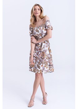 Dzianinowa sukienka z nadrukiem ze sklepu 5.10.15 w kategorii Sukienki - zdjęcie 170469836