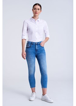 Spodnie jeansowe damskie rybaczki slim fit niebieskie ze sklepu 5.10.15 w kategorii Jeansy damskie - zdjęcie 170469855
