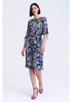 Sukienka midi z wiązaniem na rękawie ze sklepu 5.10.15 w kategorii Sukienki - zdjęcie 170469886