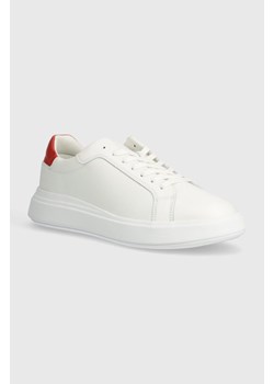 Calvin Klein sneakersy skórzane LOW TOP LACE UP LTH kolor biały HM0HM01016 ze sklepu ANSWEAR.com w kategorii Buty sportowe męskie - zdjęcie 170471108