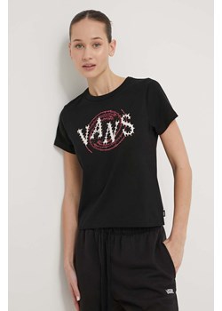 Vans t-shirt bawełniany damski kolor czarny ze sklepu ANSWEAR.com w kategorii Bluzki damskie - zdjęcie 170471567