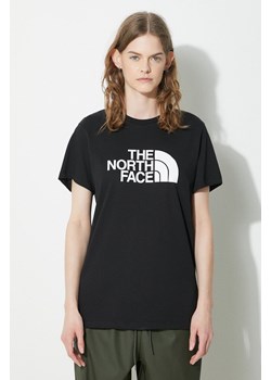 The North Face t-shirt bawełniany W S/S Relaxed Easy Tee damski kolor czarny NF0A87N9JK31 ze sklepu ANSWEAR.com w kategorii Bluzki damskie - zdjęcie 170471577