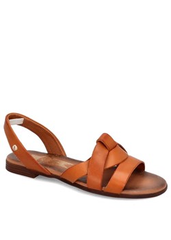 Płaskie sandały skórzane - LEMAR 40185 BRĄZOWE ze sklepu Tymoteo.pl - sklep obuwniczy w kategorii Sandały damskie - zdjęcie 170471826