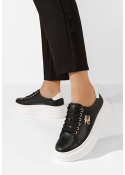 Czarne sneakersy na platformie Caliana ze sklepu Zapatos w kategorii Buty sportowe damskie - zdjęcie 170472099