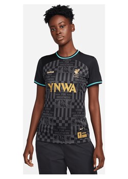 Damska koszulka piłkarska Nike Dri-FIT LeBron x Liverpool F.C. Stadium (replika) - Czerń ze sklepu Nike poland w kategorii Bluzki damskie - zdjęcie 170473016