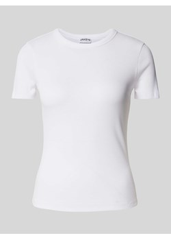 T-shirt z prążkowaną fakturą ze sklepu Peek&Cloppenburg  w kategorii Bluzki damskie - zdjęcie 170473125