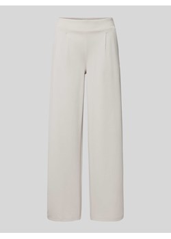 Spodnie materiałowe z szeroką nogawką i zakładkami w pasie model ‘KATE’ ze sklepu Peek&Cloppenburg  w kategorii Spodnie damskie - zdjęcie 170473345