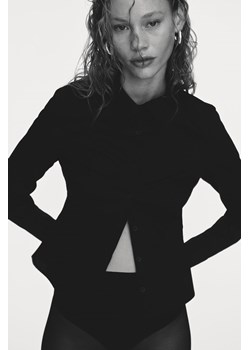 H & M - Dopasowana koszula popelinowa - Czarny ze sklepu H&M w kategorii Koszule damskie - zdjęcie 170473858