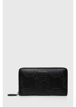 Karl Lagerfeld portfel skórzany damski kolor czarny ze sklepu ANSWEAR.com w kategorii Portfele damskie - zdjęcie 170476109