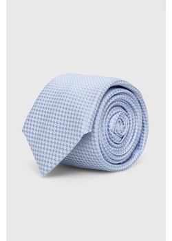 HUGO krawat kolor niebieski ze sklepu ANSWEAR.com w kategorii Krawaty - zdjęcie 170476129