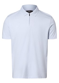 Nils Sundström Męska koszulka polo Mężczyźni jasnoniebieski jednolity ze sklepu vangraaf w kategorii T-shirty męskie - zdjęcie 170476247