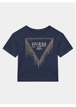 Guess T-Shirt J4RI24 K6YW4 Granatowy Boxy Fit ze sklepu MODIVO w kategorii Bluzki dziewczęce - zdjęcie 170477029