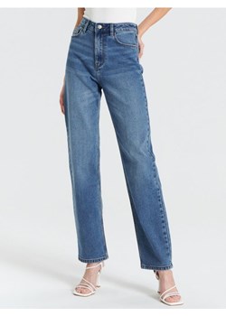 Sinsay - Jeansy straight high waist - niebieski ze sklepu Sinsay w kategorii Jeansy damskie - zdjęcie 170477528