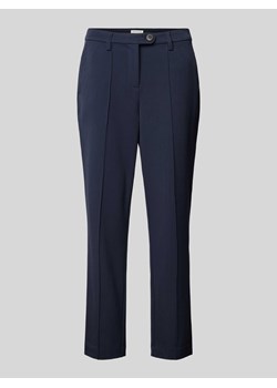 Spodnie materiałowe z prostą nogawką i zakładkami w pasie ze sklepu Peek&Cloppenburg  w kategorii Spodnie damskie - zdjęcie 170492499