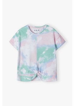 Kolorowy t-shirt bawełniany dla dziewczynki ze sklepu 5.10.15 w kategorii Bluzki dziewczęce - zdjęcie 170492768