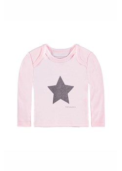 Koszulka dziewczęca długi rękaw, różowa z gwiazdką, Bellybutton ze sklepu 5.10.15 w kategorii Kaftaniki i bluzki - zdjęcie 170493055