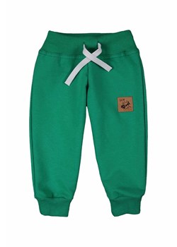 Spodnie dresowe chłopięce zielone z dzianiny Tup Tup ze sklepu 5.10.15 w kategorii Spodnie chłopięce - zdjęcie 170493065