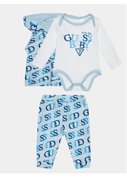Guess Komplet body, spodnie i kamizelka H4RW08 KA6W0 Niebieski Regular Fit ze sklepu MODIVO w kategorii Komplety niemowlęce - zdjęcie 170493489