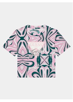 Guess T-Shirt J4RI06 K6YW3 Różowy Boxy Fit ze sklepu MODIVO w kategorii T-shirty chłopięce - zdjęcie 170493536