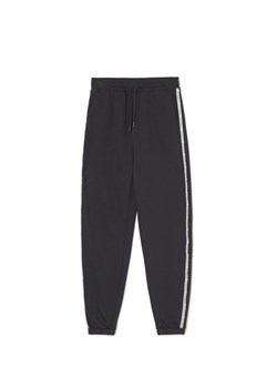 Cropp - Czarne dresowe joggery z lampasami - czarny ze sklepu Cropp w kategorii Spodnie damskie - zdjęcie 170493699