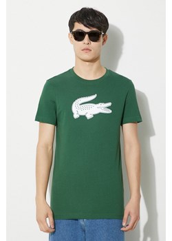Lacoste t-shirt męski kolor zielony ze sklepu ANSWEAR.com w kategorii T-shirty męskie - zdjęcie 170494748