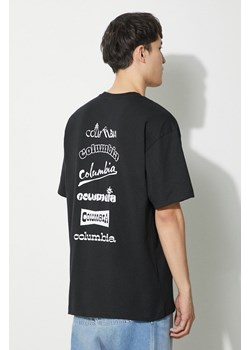 Columbia t-shirt Burnt Lake męski kolor czarny z nadrukiem 2071711 ze sklepu ANSWEAR.com w kategorii T-shirty męskie - zdjęcie 170494888