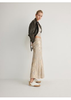 Reserved - Spódnica z metalicznym nadrukiem - brązowy ze sklepu Reserved w kategorii Spódnice - zdjęcie 170499005