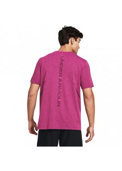 Męska koszulka treningowa Under Armour Vanish Seamless Grid SS - różowa ze sklepu Sportstylestory.com w kategorii T-shirty męskie - zdjęcie 170501996