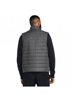 Męski bezrękawnik pikowany do biegania Under Armour UA Storm Insulated Run Vest - szary ze sklepu Sportstylestory.com w kategorii Kamizelki męskie - zdjęcie 170502409