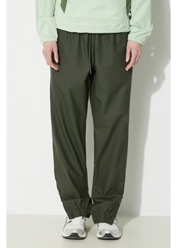 Rains spodnie przeciwdeszczowe 18560-GREEN Rain Pants Regular kolor zielony proste medium waist ze sklepu PRM w kategorii Spodnie damskie - zdjęcie 170502675