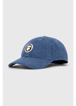 AAPE czapka z daszkiem bawełniana Cotton Denim kolor niebieski z aplikacją ACP5222 ze sklepu PRM w kategorii Czapki z daszkiem męskie - zdjęcie 170502737