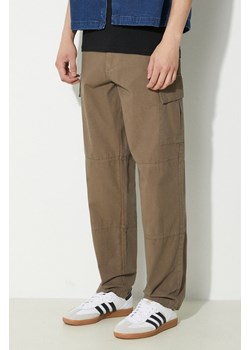 Barbour spodnie bawełniane kolor zielony w fasonie cargo ze sklepu PRM w kategorii Spodnie męskie - zdjęcie 170502797