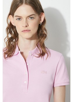 Lacoste polo damski kolor różowy ze sklepu PRM w kategorii Bluzki damskie - zdjęcie 170502847