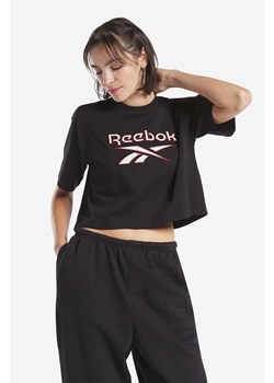 Reebok Classic t-shirt bawełniany kolor czarny HS4714-CZARNY ze sklepu PRM w kategorii Bluzki damskie - zdjęcie 170502968