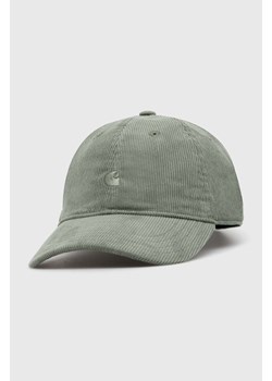 Carhartt WIP czapka z daszkiem bawełniana Harlem Cap kolor zielony gładka I028955.1YFXX ze sklepu PRM w kategorii Czapki z daszkiem męskie - zdjęcie 170503119