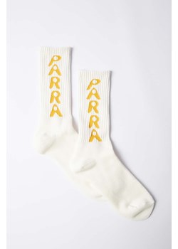 by Parra skarpetki Hole Logo Crew Socks męskie kolor biały 51175 ze sklepu PRM w kategorii Skarpetki męskie - zdjęcie 170503228
