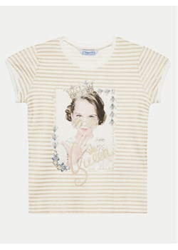 Mayoral T-Shirt 3010 Złoty Regular Fit ze sklepu MODIVO w kategorii Bluzki dziewczęce - zdjęcie 170507629