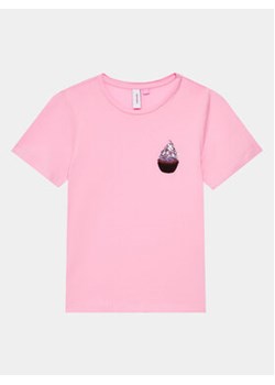 Vero Moda Girl T-Shirt 10285292 Różowy Regular Fit ze sklepu MODIVO w kategorii Bluzki dziewczęce - zdjęcie 170507646