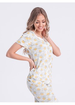 Piżama damska 266ULR - żółta ze sklepu Edoti w kategorii Piżamy damskie - zdjęcie 170509308
