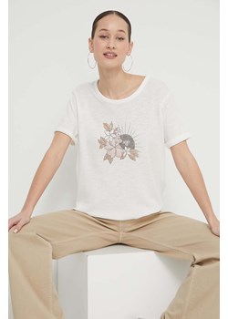 Roxy t-shirt damski kolor biały ERJZT05667 ze sklepu ANSWEAR.com w kategorii Bluzki damskie - zdjęcie 170510485