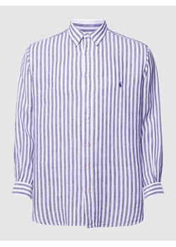 Koszula lniana PLUS SIZE ze wzorem w paski ze sklepu Peek&Cloppenburg  w kategorii Koszule męskie - zdjęcie 170511947