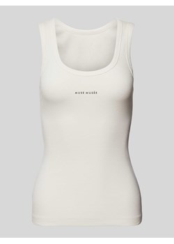 Top w jednolitym kolorze z efektem prążkowania ze sklepu Peek&Cloppenburg  w kategorii Bluzki damskie - zdjęcie 170512209