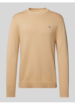 Sweter z dzianiny o kroju slim fit z wyhaftowanym logo ze sklepu Peek&Cloppenburg  w kategorii Swetry męskie - zdjęcie 170512289