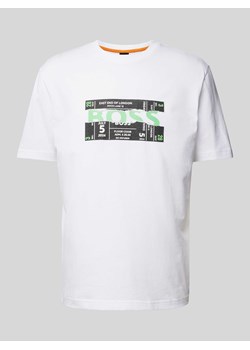 T-shirt z kwiatowym nadrukiem z motywem z logo ze sklepu Peek&Cloppenburg  w kategorii T-shirty męskie - zdjęcie 170512637